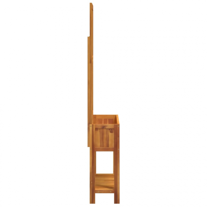 Pflanzkübel mit Rankgitter & Ablage 100x32x185 cm Akazienholz
