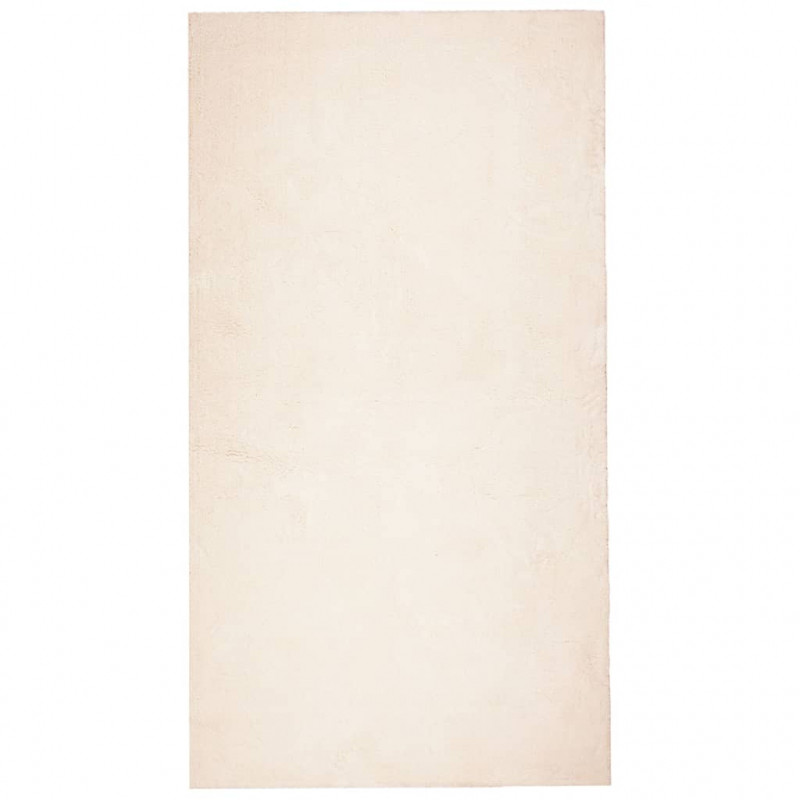 Teppich HUARTE Kurzflor Weich und Waschbar Beige 80x150 cm