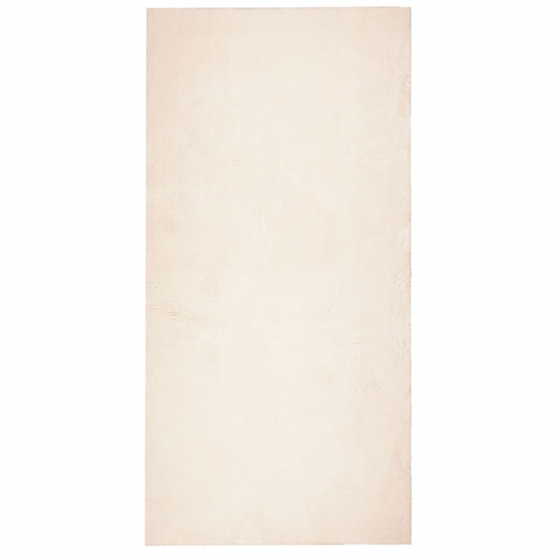 Teppich HUARTE Kurzflor Weich und Waschbar Beige 100x200 cm