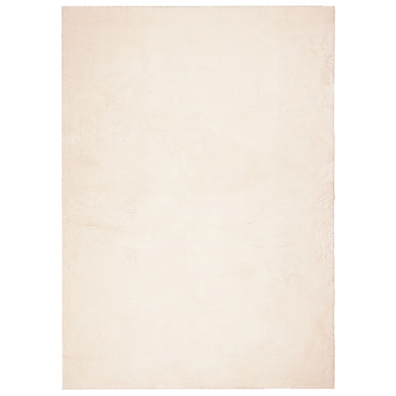Teppich HUARTE Kurzflor Weich und Waschbar Beige 120x170 cm
