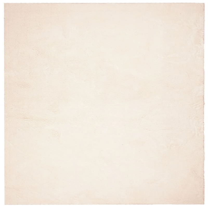 Teppich HUARTE Kurzflor Weich und Waschbar Beige 160x160 cm