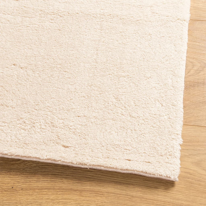 Teppich HUARTE Kurzflor Weich und Waschbar Beige 160x230 cm