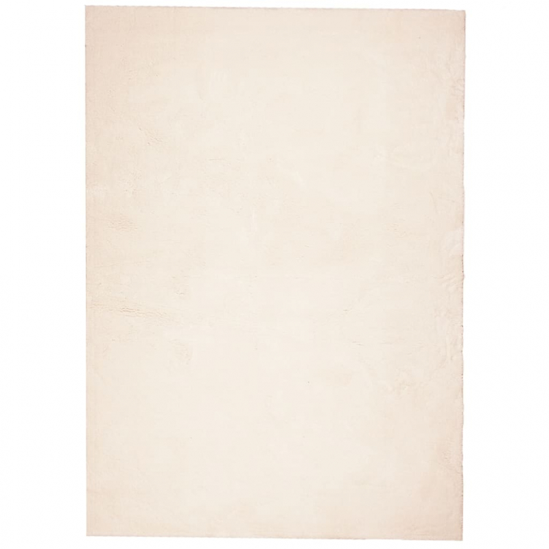 Teppich HUARTE Kurzflor Weich und Waschbar Beige 200x280 cm