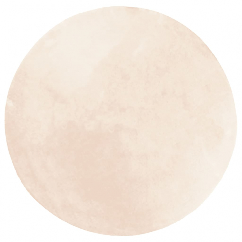 Teppich HUARTE Kurzflor Weich und Waschbar Beige Ø 120 cm