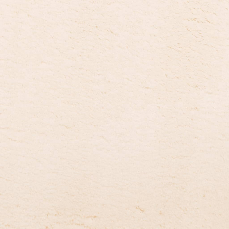 Teppich HUARTE Kurzflor Weich und Waschbar Beige Ø 120 cm