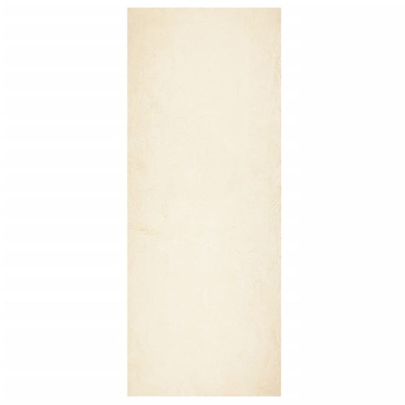 Teppich HUARTE Kurzflor Weich und Waschbar Creme 80x200 cm