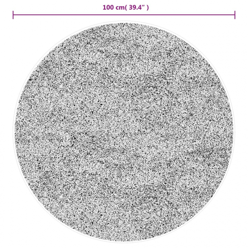 Teppich HUARTE Kurzflor Weich und Waschbar Sandfarben Ø 100 cm