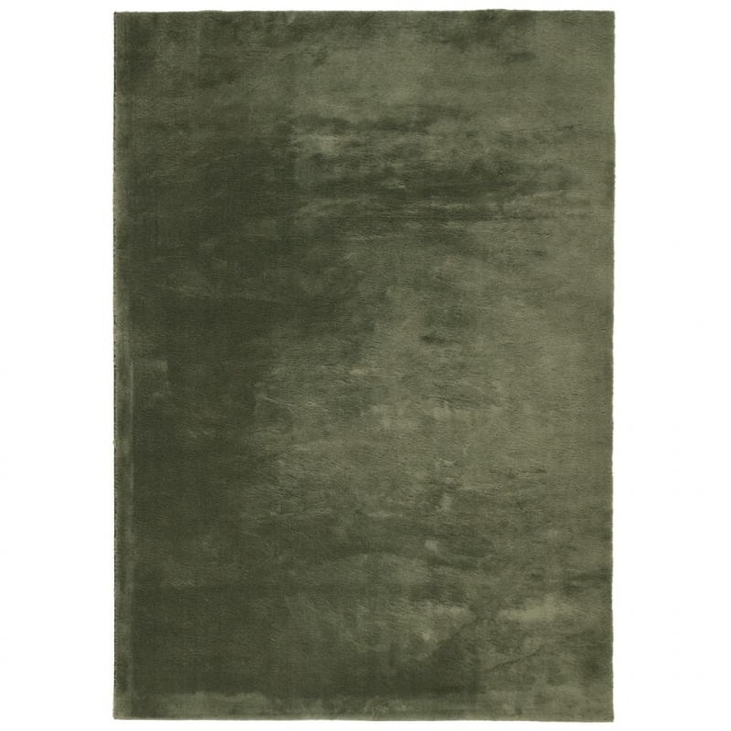 Teppich HUARTE Kurzflor Weich und Waschbar Waldgrün 240x340 cm