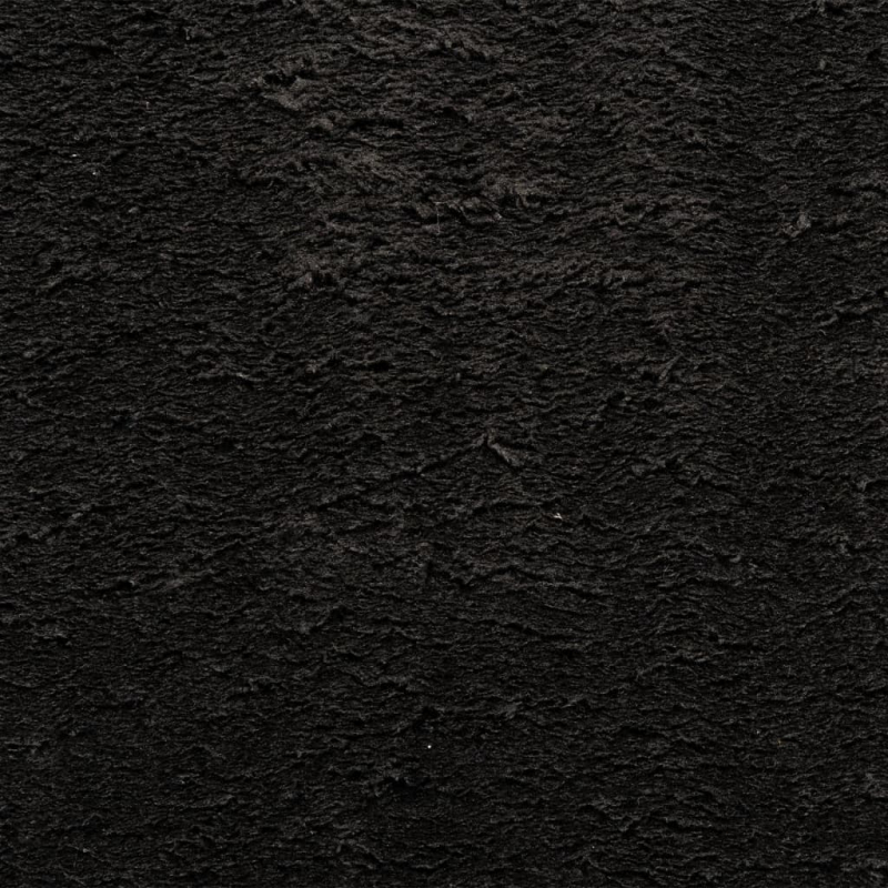 Teppich HUARTE Kurzflor Weich und Waschbar Schwarz Ø 80 cm