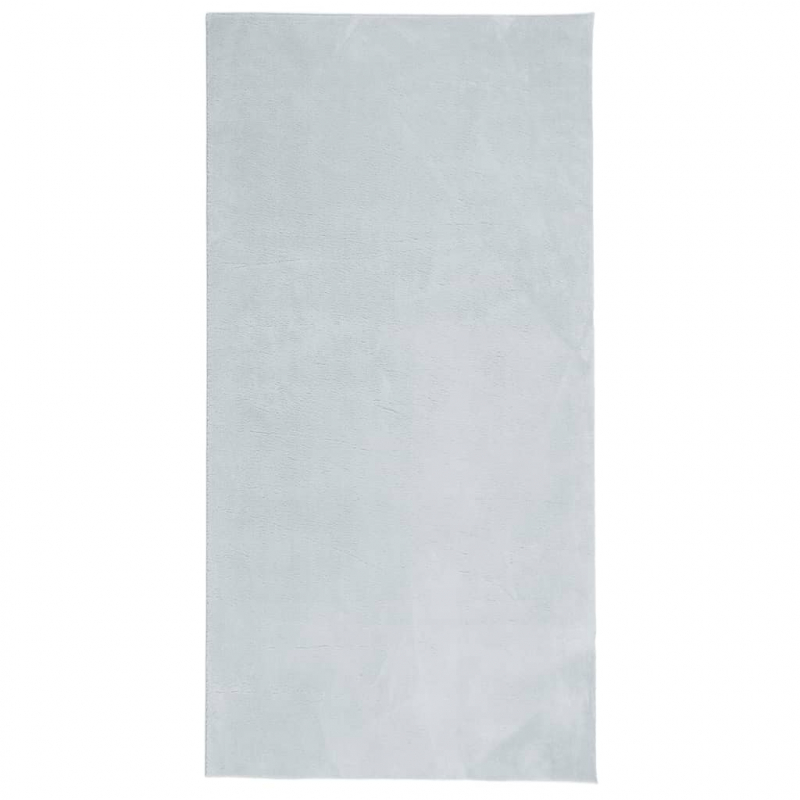 Teppich HUARTE Kurzflor Weich und Waschbar Blau 100x200 cm
