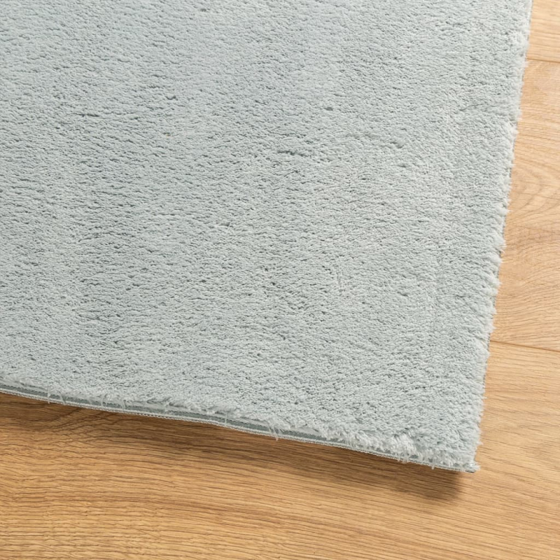 Teppich HUARTE Kurzflor Weich und Waschbar Blau 200x200 cm