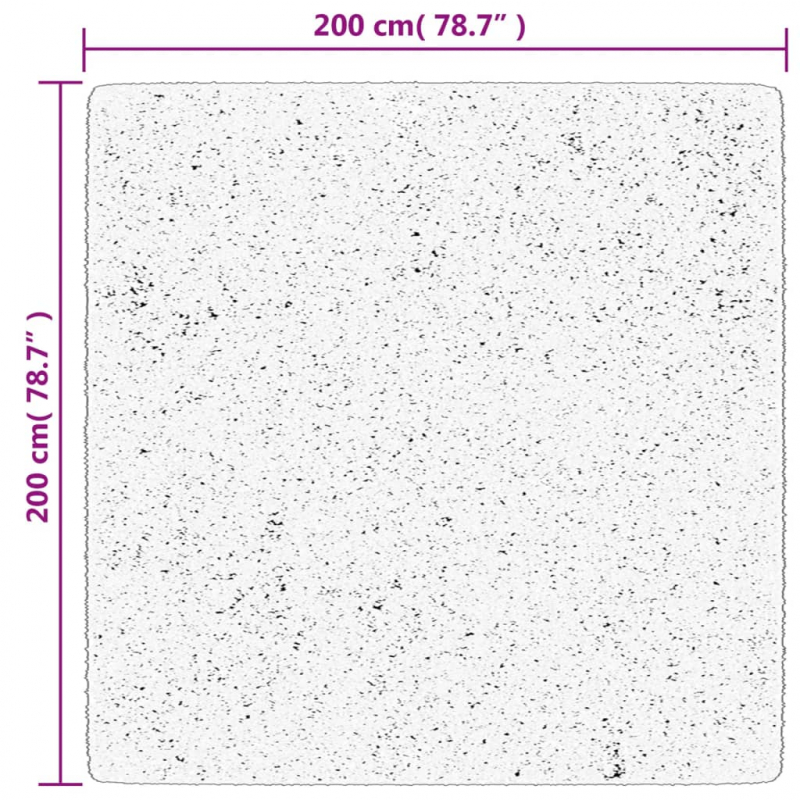 Teppich HUARTE Kurzflor Weich und Waschbar Blau 200x200 cm