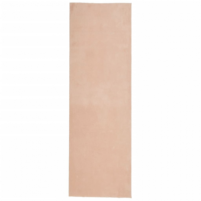 Teppich HUARTE Kurzflor Weich und Waschbar Blassrosa 80x250 cm