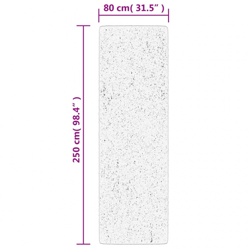 Teppich HUARTE Kurzflor Weich und Waschbar Blassrosa 80x250 cm