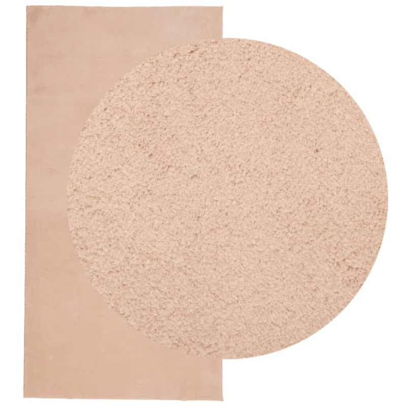 Teppich HUARTE Kurzflor Weich und Waschbar Blassrosa 100x200 cm