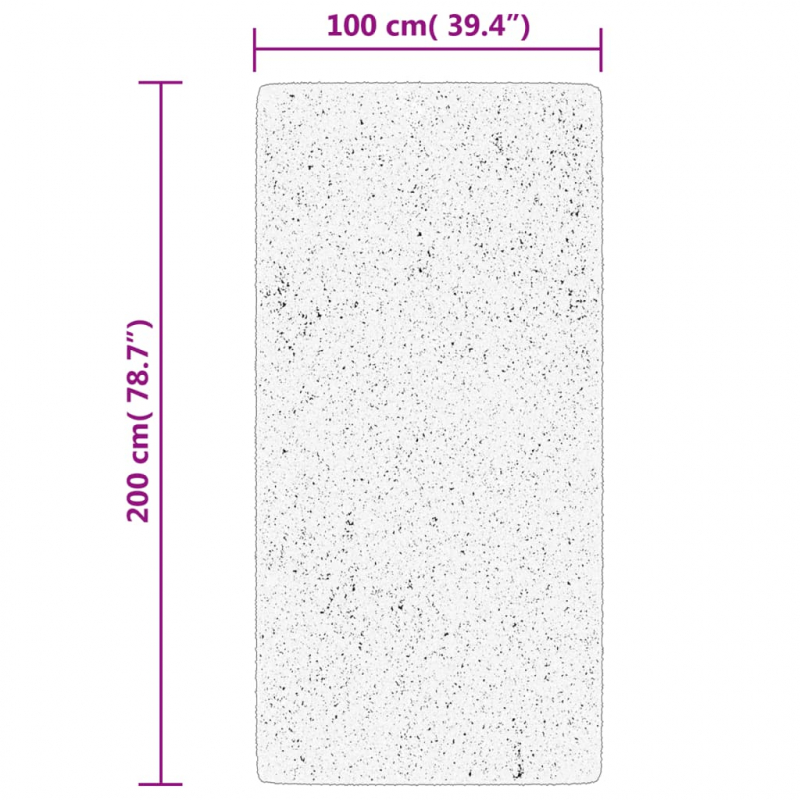 Teppich HUARTE Kurzflor Weich und Waschbar Blassrosa 100x200 cm