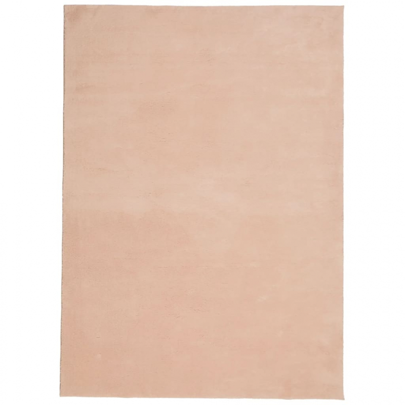 Teppich HUARTE Kurzflor Weich und Waschbar Blassrosa 200x280 cm