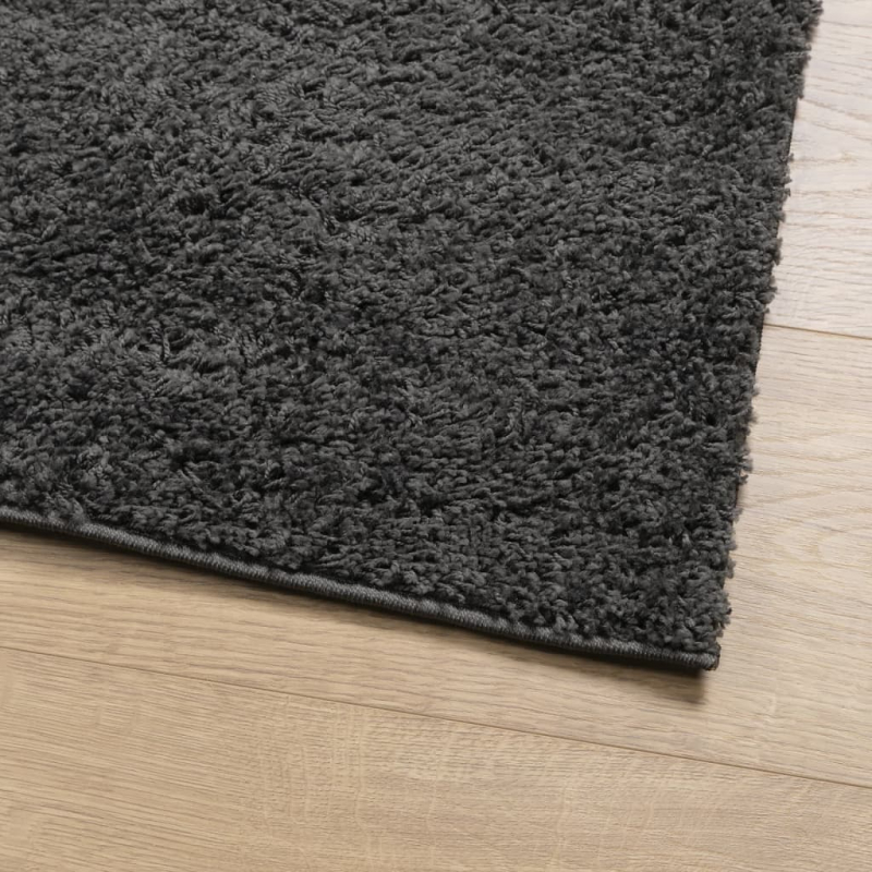 Teppich Shaggy Hochflor Modern Anthrazit 60x110 cm