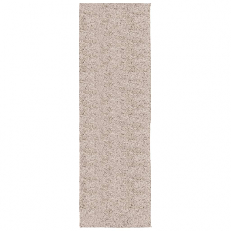 Shaggy-Teppich PAMPLONA Hochflor Modern Beige 80x250 cm