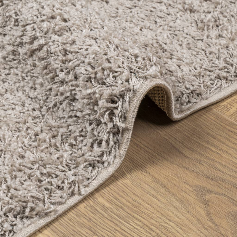 Shaggy-Teppich PAMPLONA Hochflor Modern Beige 80x250 cm