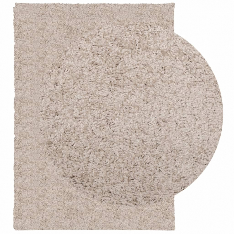 Shaggy-Teppich PAMPLONA Hochflor Modern Beige 120x170 cm