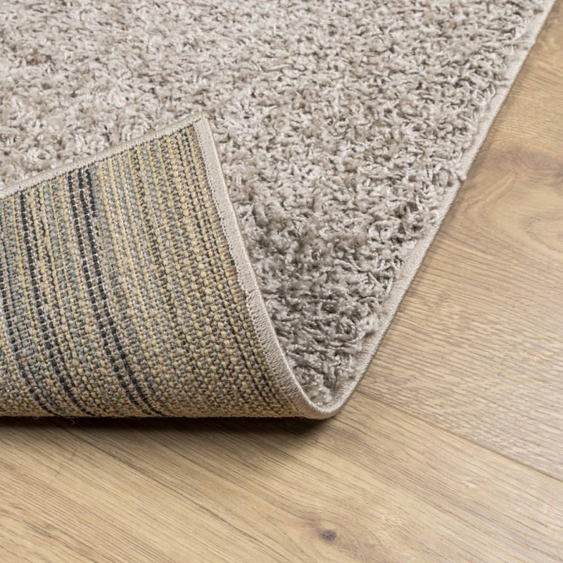 Shaggy-Teppich PAMPLONA Hochflor Modern Beige 140x200 cm