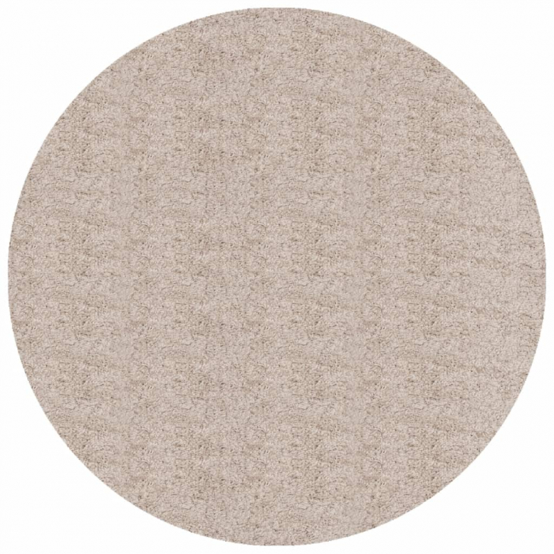 Shaggy-Teppich PAMPLONA Hochflor Modern Beige Ø 100 cm