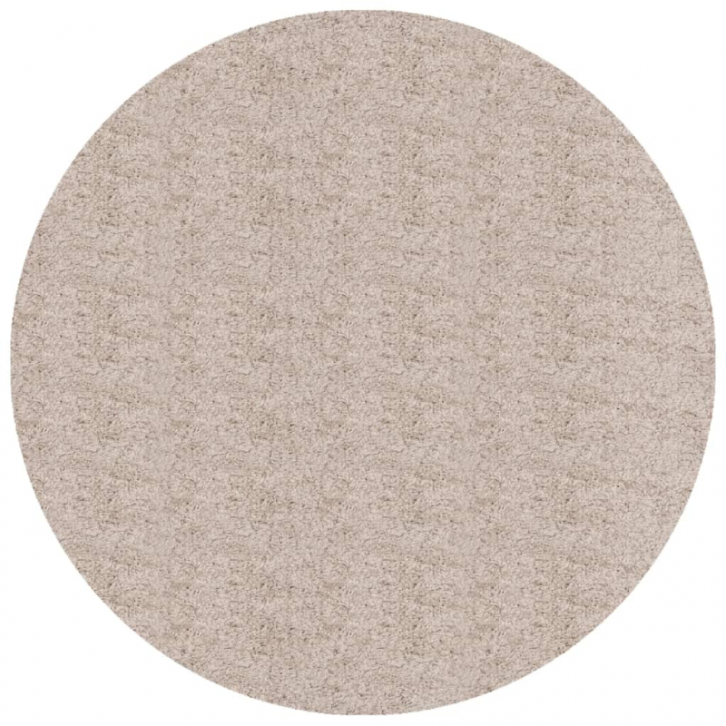 Shaggy-Teppich PAMPLONA Hochflor Modern Beige Ø 280 cm