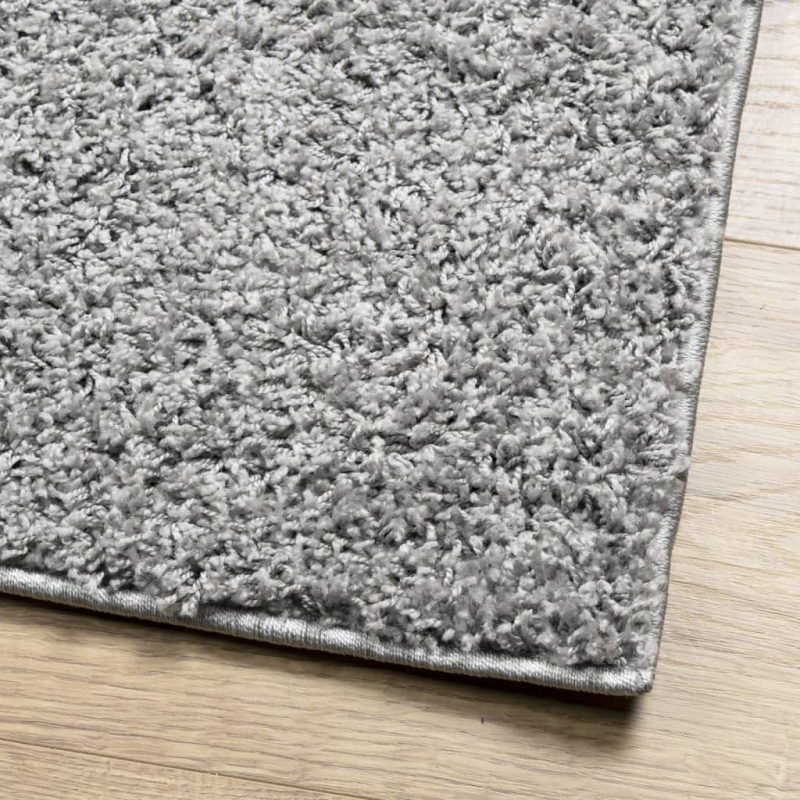 Shaggy-Teppich PAMPLONA Hochflor Modern Grau 80x250 cm