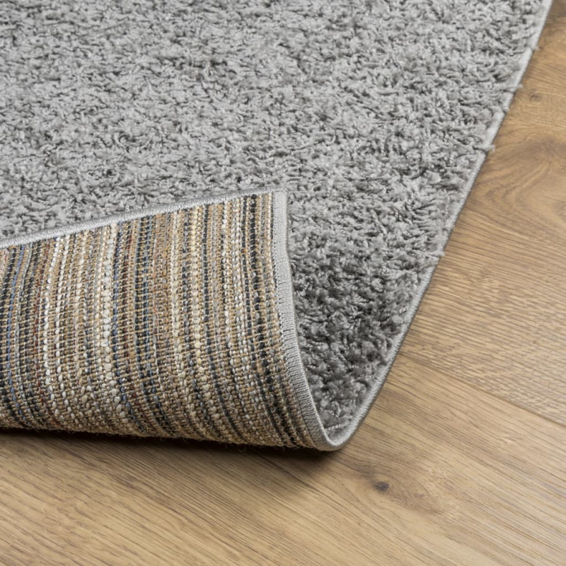 Shaggy-Teppich PAMPLONA Hochflor Modern Grau 80x250 cm