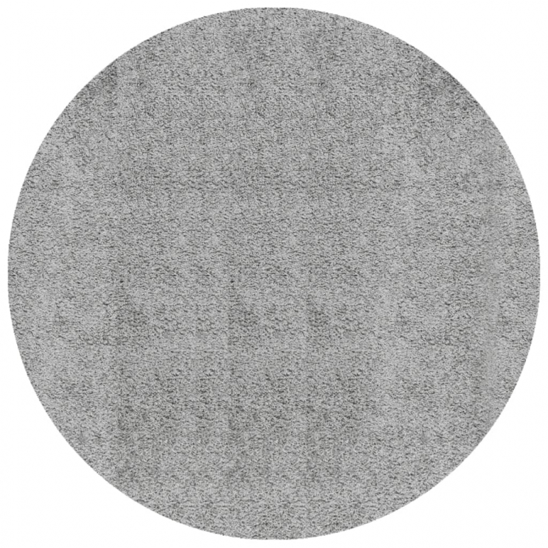 Shaggy-Teppich PAMPLONA Hochflor Modern Grau Ø 100 cm