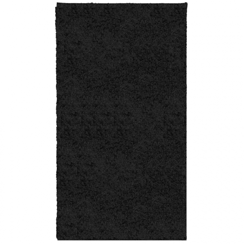 Shaggy-Teppich PAMPLONA Hochflor Modern Schwarz 60x110 cm