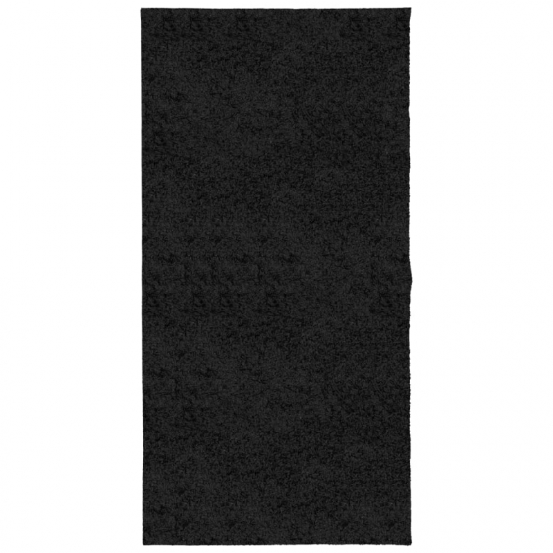 Shaggy-Teppich PAMPLONA Hochflor Modern Schwarz 100x200 cm