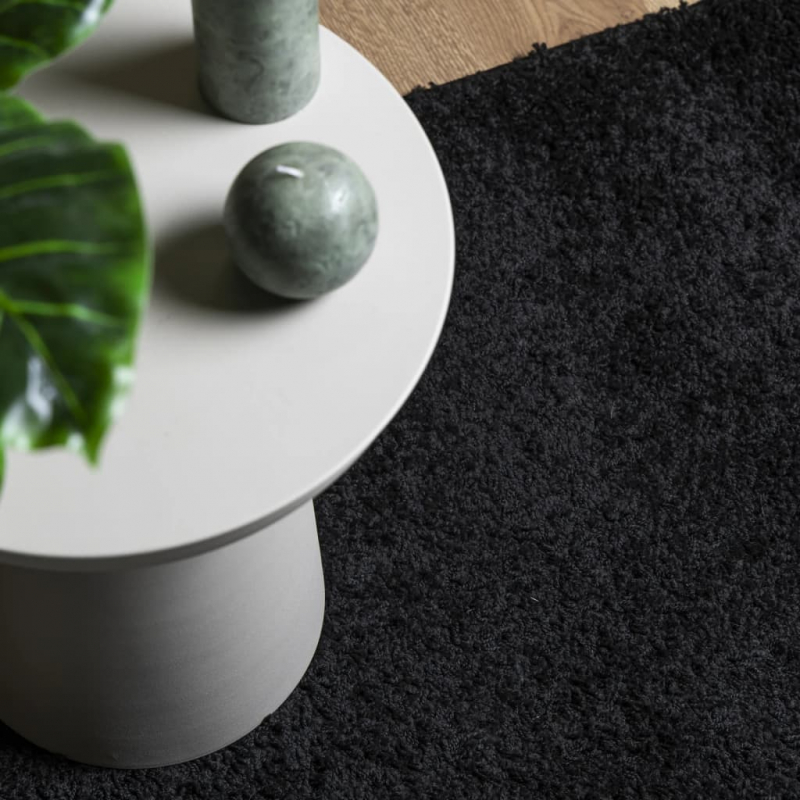 Shaggy-Teppich PAMPLONA Hochflor Modern Schwarz 100x200 cm