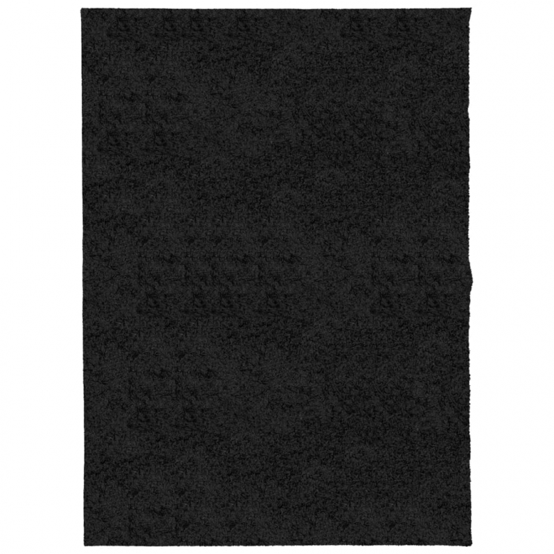 Shaggy-Teppich PAMPLONA Hochflor Modern Schwarz 140x200 cm