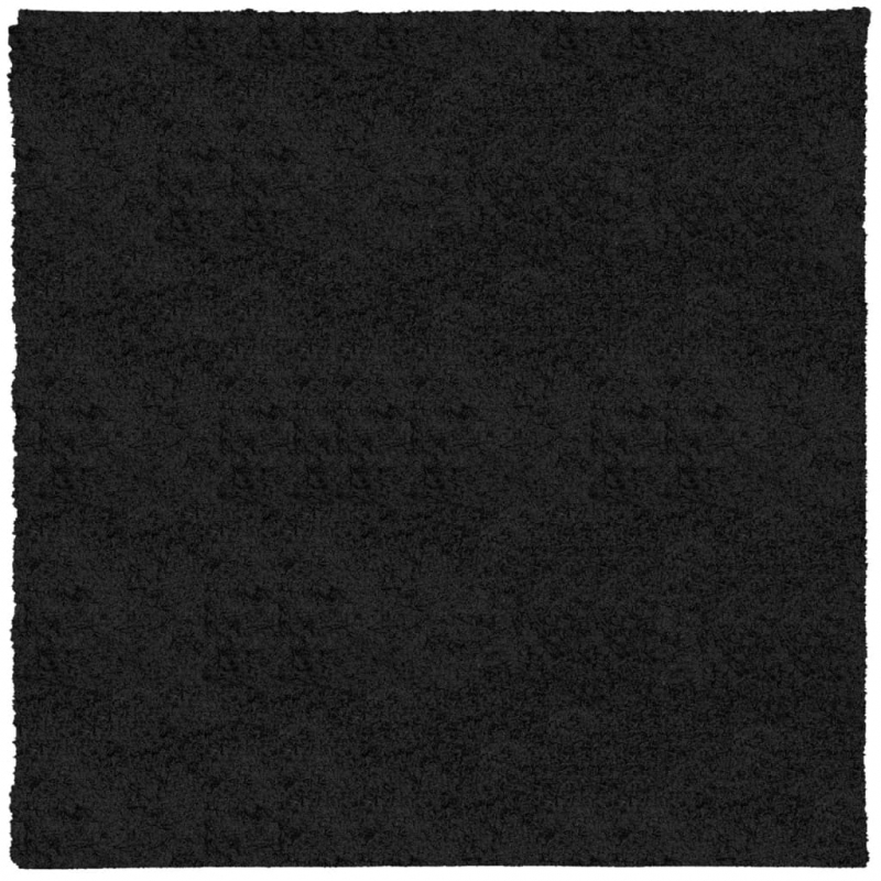 Shaggy-Teppich PAMPLONA Hochflor Modern Schwarz 160x160 cm