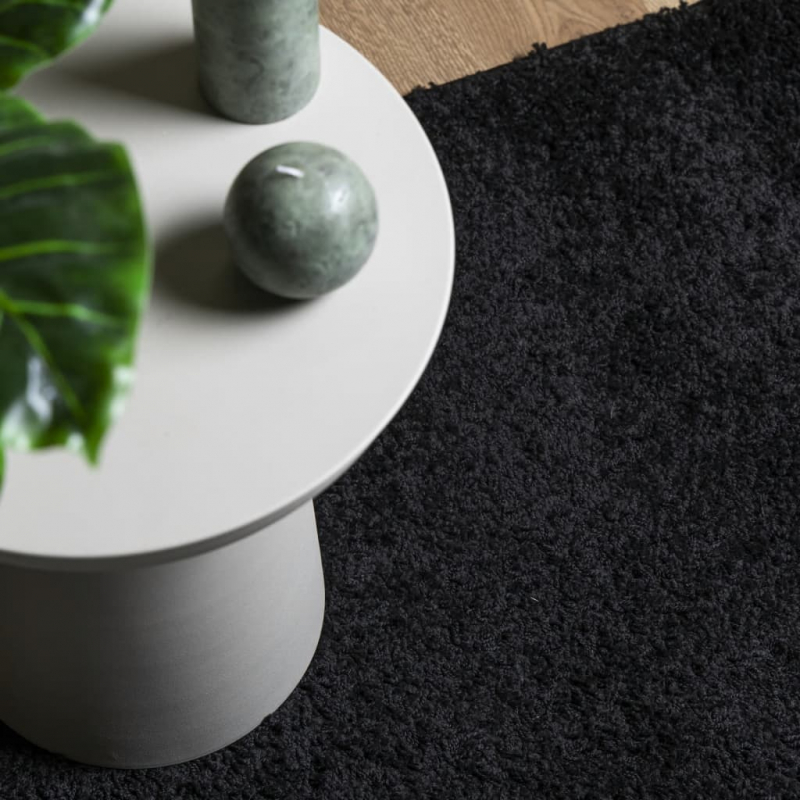 Shaggy-Teppich PAMPLONA Hochflor Modern Schwarz 160x230 cm