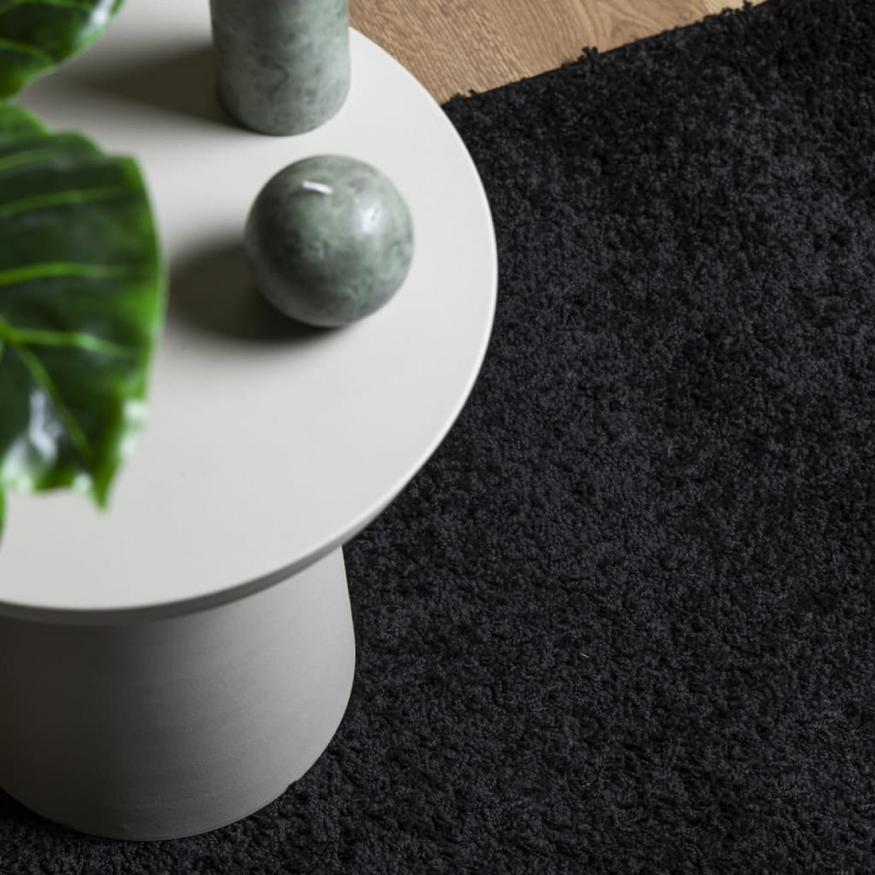 Shaggy-Teppich PAMPLONA Hochflor Modern Schwarz 200x280 cm