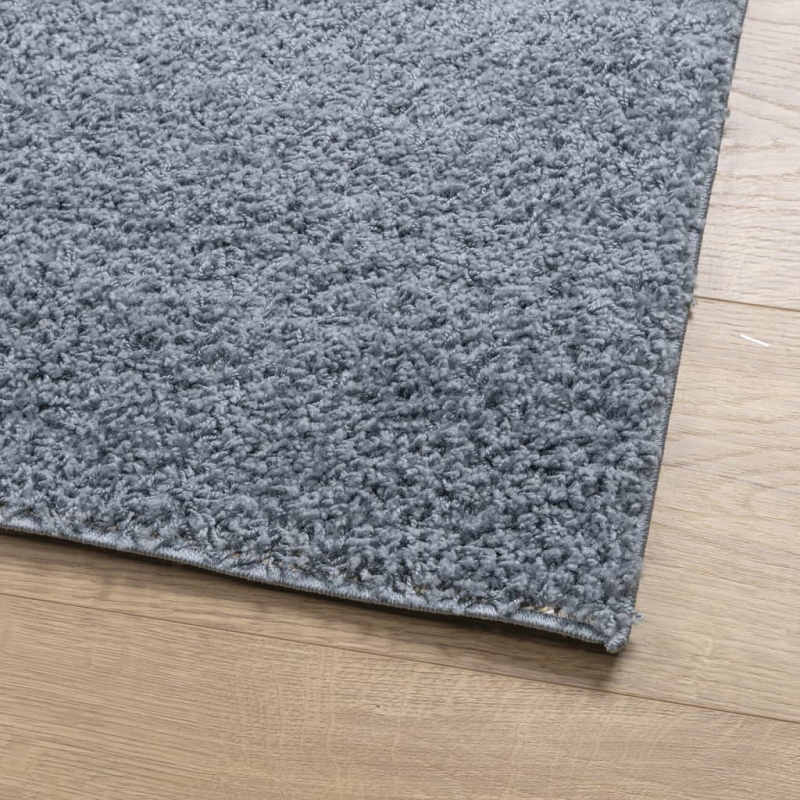 Teppich Shaggy Hochflor Modern Blau 200x200 cm