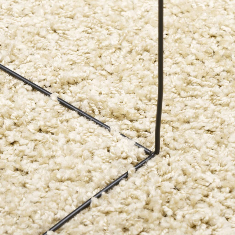 Teppich Shaggy Hochflor Modern Golden 80x150 cm