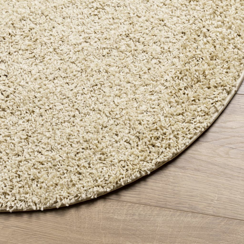 Teppich Shaggy Hochflor Modern Golden Ø 160 cm
