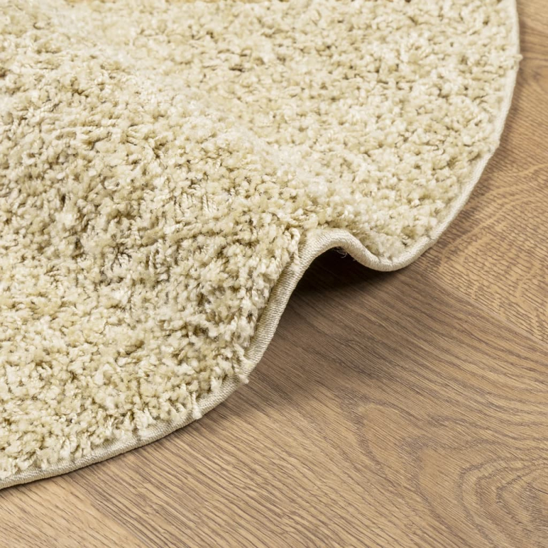 Teppich Shaggy Hochflor Modern Golden Ø 160 cm