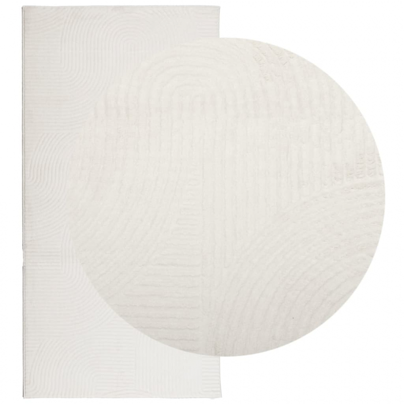 Teppich IZA Kurzflor Skandinavischer Look Creme 100x200 cm