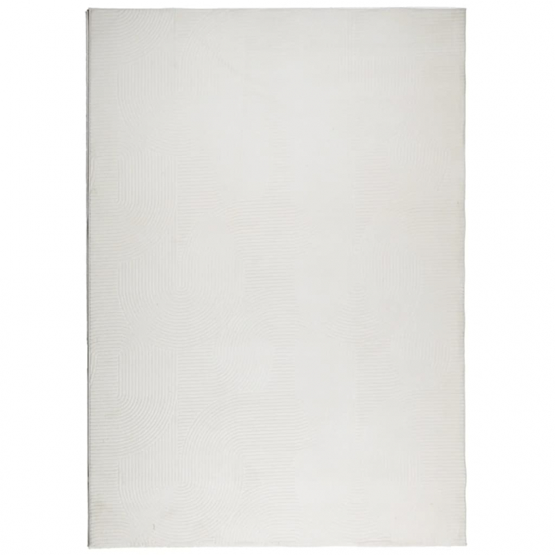 Teppich IZA Kurzflor Skandinavischer Look Creme 140x200 cm