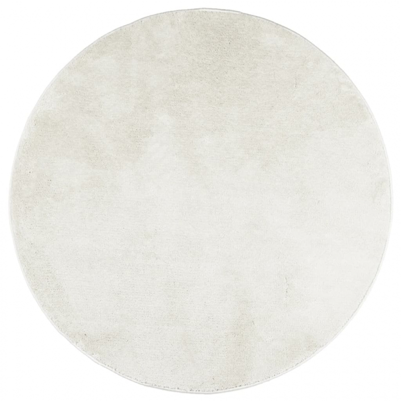 Teppich OVIEDO Kurzflor Creme Ø 120 cm