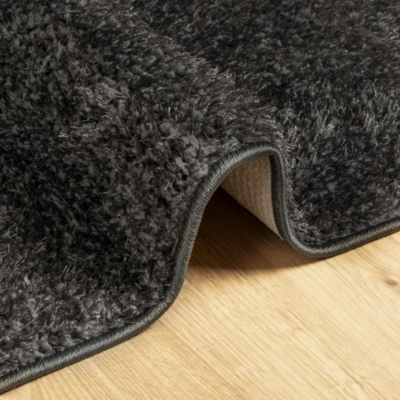 Teppich ISTAN Hochflor Glänzend Anthrazit 240x340 cm