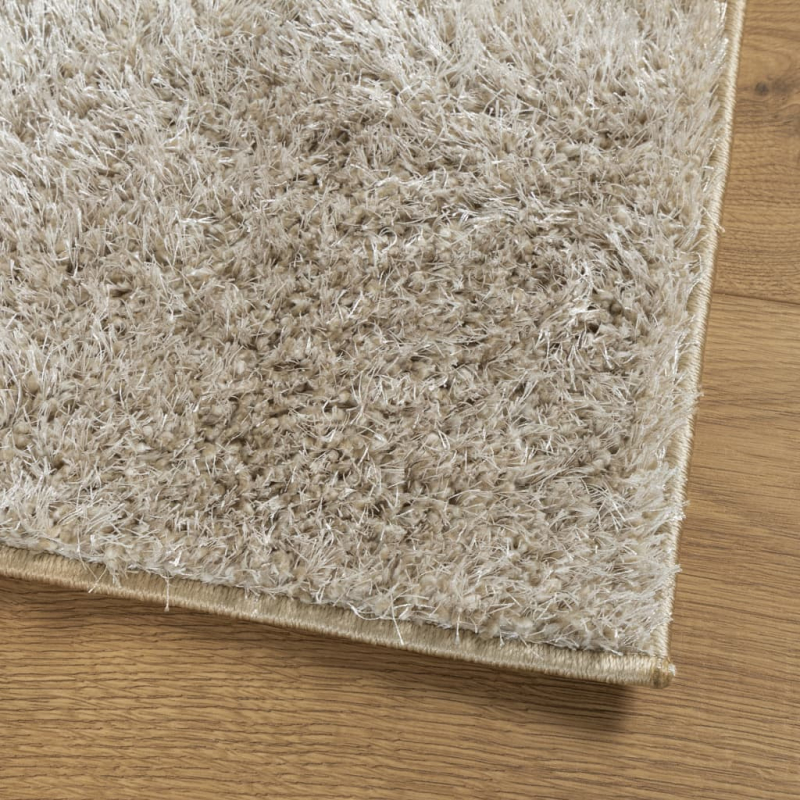 Teppich ISTAN Hochflor Glänzend Beige 160x230 cm