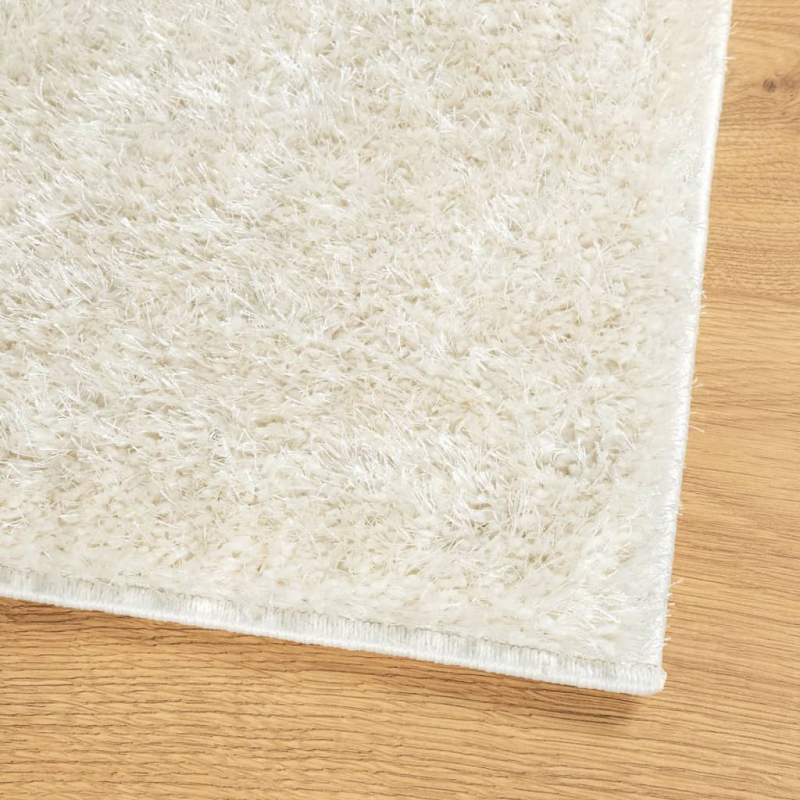 Teppich ISTAN Hochflor Glänzend Creme 160x230 cm