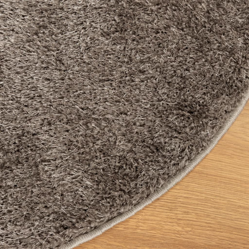 Teppich ISTAN Hochflor Glänzend Grau Ø 100 cm