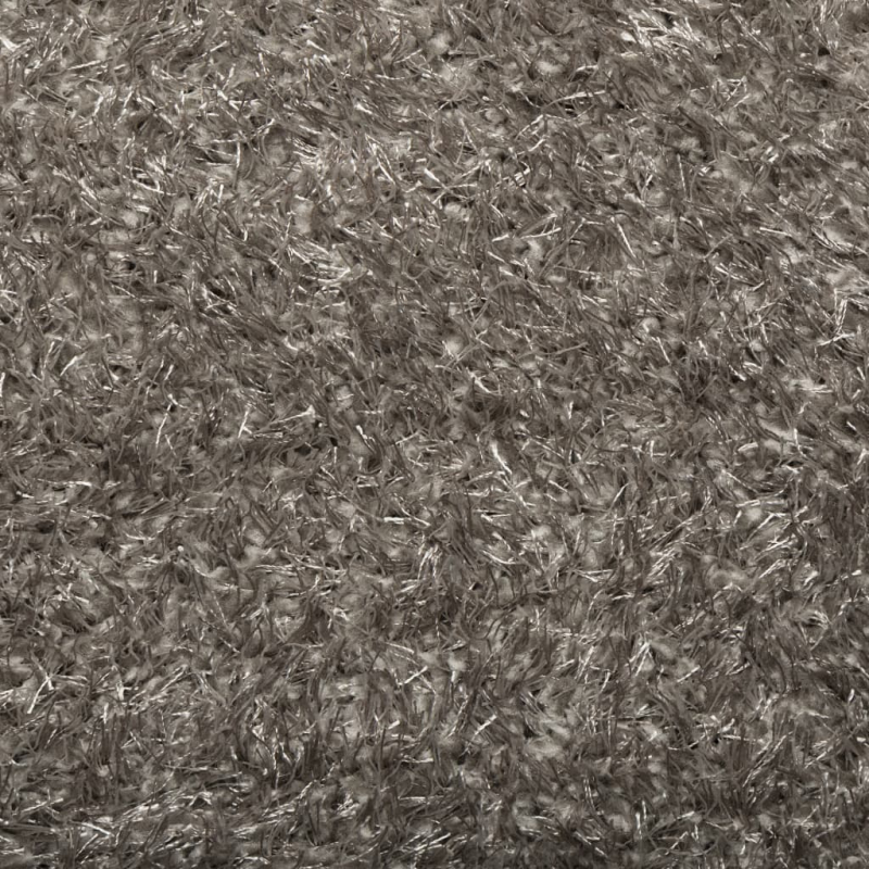 Teppich ISTAN Hochflor Glänzend Grau Ø 120 cm